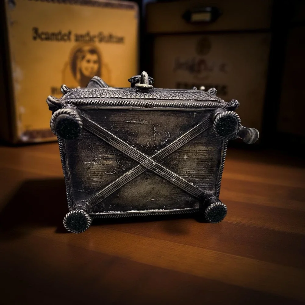 Vintage Dhokra Brass Trinket Box
